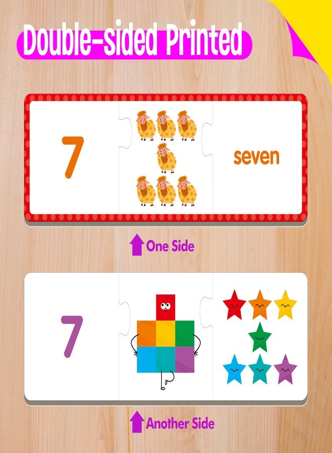 SpriteGru 1-20 Number Puzzles, 20 Self-Correcting Matching Puzzle Set, Educational Counting Game Math Numbers Learning Toys for Toddlers, Preschool, Kids Aged 3-5 - Image 4